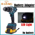 Adapter for DeWalt 18V Li-ion Battery Converter to Makita 18V BL Series Power Cordless Tool W/LED