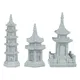 3 Pcs Lantern Simulation Landscape Furnishing Articles Pagoda Vintage Decor Sandstone Gardening