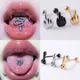 1Pcs Gothic Snake Surgical Steel Tongue Piercing Studs Women Men Cool Punk Hip Hop Rock Spider