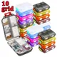 ravel Pill Organizer Portable Pill Case 10 Grids Pill Travel Case Medicine Organizer Pill Box for