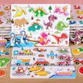 New Montessori Toy 2 Years Baby Puzzles Wooden Puzzles For Children Montessori Educational Puzzle