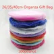 100pcs Multi Round organza gift bags 26-35-40cm party bag for women wed Drawstring bag Jewelry