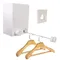 Retractable Clothesline 4M Washing Clothes Hanger Laundry Drying Line Indoor Outdoor Wall-mounted