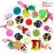 Kitten Toys Variety Pack-Pet Cat Toy Combination Set Cat Toy Funny Cat Stick Sisal Mouse Bell Ball