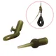 6 Set Carp Fishing Run Rig Accessories Kit Heli Chod Rig Ring Clips Rubber Bead for Carp Fishing