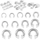 ZS 1PC Spike BCR Septum Piercing Ring Stainless Steel Enlarge Nose Ring Barbell Earring Cone Captive