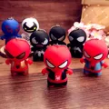 Diseny Hero Anime Figure Doll Keychain Toys Spiderman Venom Superhero Mask Keyring Avengers Key