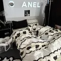 Ins Love Heart Srtipe Bedliene Korea Style Bedding Set Fashion Modern Home Textile Single Double