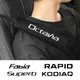 2PCS Car Seat Belt Cover Pad Car Accessories For Skoda Octavia Fabia Rapid Superb Kodiaq Scala Karoq