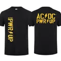 2023 Fashion Tees Men AC PWR Up DC T Shirt Double-sided Casual Oversized T-shirt Graphic Youth Cloth