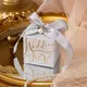 20/50pcs Pearl Candy Box With Silk Accompanying Gift Box Party Favor Small Gift Package Square