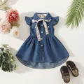 Baby Girl Dress Denim Skirt Children Girl Denim Clothing Children Newborn Casual Summer Clothing 0-3