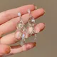 Korean Earring Fashion Jewelry Transparent Glass Crystal Drop Earrings For Women Sutd Earrings