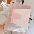 Sanrio Anime Hello Kitty Ipad Case Pro 11 Inch 10.9 Inch Air 1 2 3 Kawaii Cartoon with Pen Slot Fold