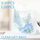 20/30pcs Clear Gift Bags Waterproof Transparent Present Bags Reusable Gift Wrap Tote Bags With