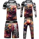 Bjj Rashguard Jiu Jusit T-shirt +Pants Sets Kids MMA Boxing Muay Thai Shorts Rash guard For