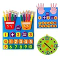 Kid Montessori Toys Felt Finger Numbers Math Toy Children Counting Early Learning For Toddlers