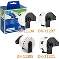 1 roll DK Thermal Paper Compatible for Brother Label Printer White PaperDK-11204 DK-11209 DK-11207