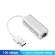 USB Ethernet Adapter Network Card USB 2.0 to RJ45 100Mbps LAN Internet Cable For Laptop MacBook Win