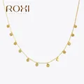 ROXI 2021 Trend Colour Gold Chain Necklace For Women 925 Silver Necklace For Girl Clavicle Chain