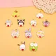 10PCS Melody Hello Kitty Love Cartoon Character Image DIY Accessories Pom Pom Purin Earrings Hair