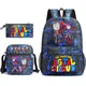 THE AMAZING DIGITAL CIRCUS Backpacks student trend backpack Solid color high school bags 3pcs boys&