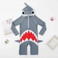 1-5Y Baby Boy Swimsuit Hoodie Suit Surfing Wear Shark Swimming Suit toddler kids children Swimwear