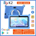 New 7 Inch 5G WiFi Android Learning Education Tablets Quad Core 4GB RAM 64GB ROM Dual Cameras