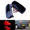 ANGRONG Coppia Nero Lente Affumicata LED Paraurti Posteriore Riflettore di Luce Per Citroen C1 C5 Peugeot 107 206 607 Expert Fiat Scudo