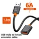 6A USB 3.0/2.0 USB Extension Cable for Smart Laptop PC TV Xbox One SSD USB-HUB Extension Cable Cord