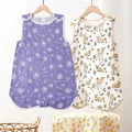 HappyFlute Muslin Sleeping Bags For Baby 3-18Months Summer Thin Baby One-Piece Sleepwear Cute Print