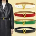 Luxury 2.8cm larghezza M Pu Leather Designer Brand Outdoor Girl Belt Soft Real Sports Accessories