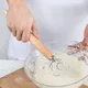 13 Inch Oak Handle Milk Baking Flour Mixer Flour Mixer Danish Dough Mixing Rod Stainless Steel Coil