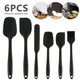 6 Pieces Silicone Spatula Set Food Grade Non Stick Heat Resistant Spatulas Turner for Cooking Baking