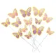 10 Pcs/Set Butterfly Cake Toppers Painted Butterfly Birthday Cakes Wedding Party Baking Supplies