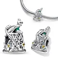 Tinker Bell Hearts Dangle Charm Silver Colour Dangle Charm Fit Pandora Bracelet Silver Colour