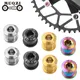 MUQZI 5 Pair TC4 Titanium Alloy Chainring Screws Bicycle Crank Chain Ring Bolts MTB Road BMX Bike