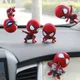 Marvel Spiderman Action Figure Q Version Kawaii Desktop Ornaments Creative Car Decor Cute Wall