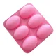 6 Cavities Multifunctional Oval Silicone Soap Mold For Cake Baking Pan DIY Soap Making Supplies