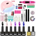 Set Manicure con lampada per unghie a LED UV e trapano elettrico per unghie Set di smalti per unghie