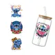 Disney Stitch For Libbey 16oz Can Glass 3D Waterproof UV DTF Coffee Can Wrap Libbey Glass Wrap