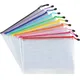 Document Organiser Mesh Zipper Pouch Cosmetic Makeup Bags Large Capacity Document Folder Plastic
