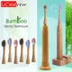 Wireless Bamboo Electric Toothbrush T01 Adult Timer Brush 5 Modes USB Charger Rechargeable Tooth