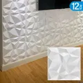 12Pcs 30x30cm Decorative 3D Wall Panel Diamond Design Wallpaper non-self-adhesive 3D wall sticker