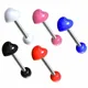 2Pcs Acrylic Colorful Heart Tongue Nails Piercing Body Studs Piercing Body Jewelry For Women Gifts