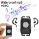 4G 8G MP3 Player Portable IPX8 Waterproof MP3 Music Player FM Radio With Earphone For Swimming