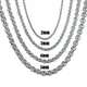 Maxmoon Width 2mm/3mm/ 4mm/5mm Never Fade Stainless Steel Round Box Chain Silver Color Waterproof