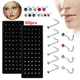 Surgical Steel L Shape Nose Stud 20G Crystal Straight Stud Nose Ring Set Nose Stud Lot Piercing