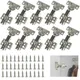 10Pcs Cupboard Hinges Full Overlay Mute Cabinet Door Hinges Set Cold Rolled Steel Soft Close Hinges