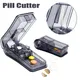 1Pc Pill Cutter Medicine Box Pill Cutting Splitter Drugs Tablet Cutter Divider Portable Storage Case